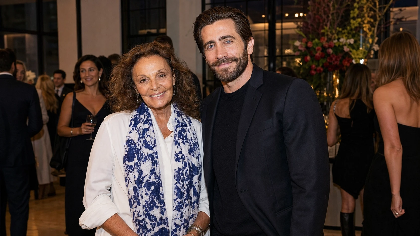 Their documented connection is much more limited - diane von furstenberg and jake gyllenhaal